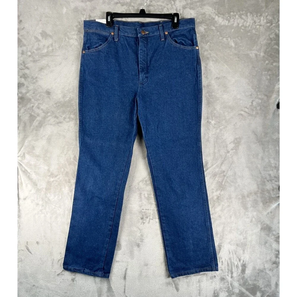 NWT Wrangler Cowboy Cut Jeans Mens 36x32 936 Slim Fit Blue Denim 100% Cotton